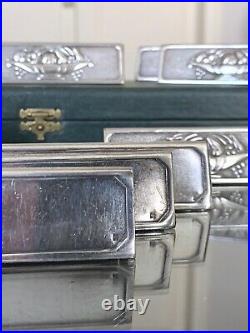 Porte Couteaux Art Déco en Métal Argenté Accessoires de table Service Vintage