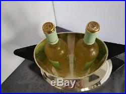 Puiforcat Art Deco Splendide Seau A Champagne 2 Bouteilles Metal Argente