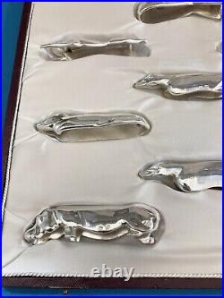 RARE 12 portes couteaux ERCUIS métal argenté ART DÉCO no CHRISTOFLE SANDOZ