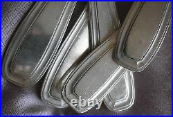 RENEKA 12 couverts de ménagère métal argenté à filets contour style art déco