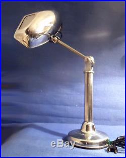 Rare Lampe Pirouett Reflecteur Moderniste A Verres Decorés De Nuages Art Deco