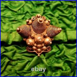 Rare Pendentif Broche Art Déco Bijoux D'Afrique Bna Déposé Argent Massif