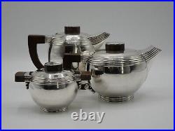 Rare Service The Cafe En Argent Massif Poincon Minerve 1 Er Titre Art Deco