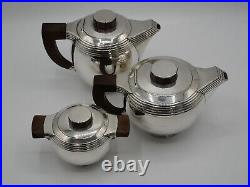 Rare Service The Cafe En Argent Massif Poincon Minerve 1 Er Titre Art Deco