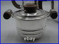 Rare Service The Cafe En Argent Massif Poincon Minerve 1 Er Titre Art Deco