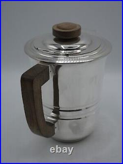 Rare Service The Cafe En Argent Massif Poincon Minerve 1 Er Titre Art Deco