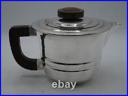 Rare Service The Cafe En Argent Massif Poincon Minerve 1 Er Titre Art Deco