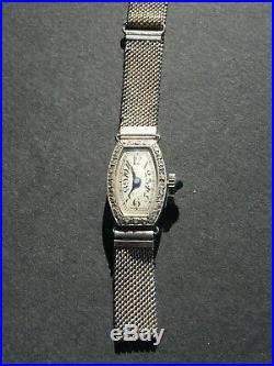 Rare Watch montre or diamants Femme art déco vintage poinçonnée bracelet argent