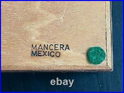 Rare boîte Art Déco bois précieux et argent signée Mexique parfait état