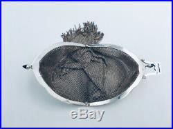 Sac bourse aumônière de soirée en argent Art Déco Antique solid silver hand bag