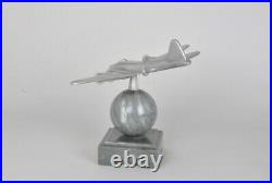 Sculpture Avion en fonte d'aluminium, Art déco, XXème siècle