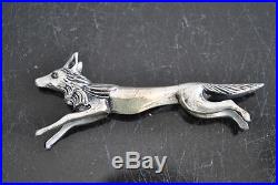 Série porte couteaux métal argenté animaliers 1930 art déco