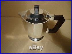 Service A Cafe Metal Argente 4 Pieces Art Deco Coffee Set Silver Plated