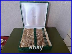 Service A Poisson 24 Pieces En Metal Argente Ercuis Art Deco No Christofle