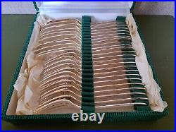 Service A Poisson 24 Pieces En Metal Argente Ercuis Art Deco No Christofle