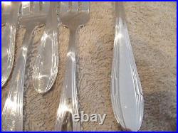 Service à poisson métal argenté art deco 25p fish cutlery set Reneka