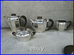 Service café WMF Metallwarenfabrik coffee set métal argenté art deco silverplat