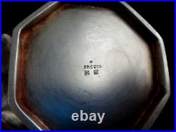 Sucrier et pot à lait métal argenté Ercuis Art déco 1930 no Christofle