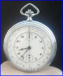 Superbe Montre Chronographe Art Deco Montre A Gousset Chronometre