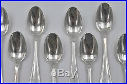 Tetard Freres 12 CUILLERES A MOKA ARGENT MASSIF MINERVE ART DECO silver spoon