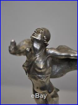 The WEST WIND bronze argenté XXème siècle période art déco