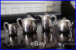 Théière cafetière sucrier pot à lait métal argenté ERCUIS teapot sugar bowl
